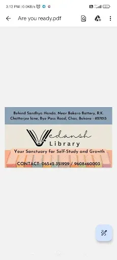 Vedansh Library in Bokaro